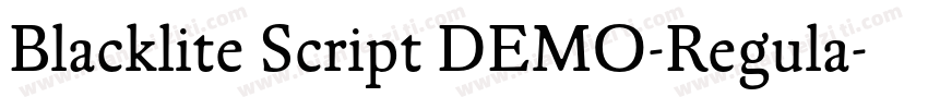 Blacklite Script DEMO-Regula字体转换